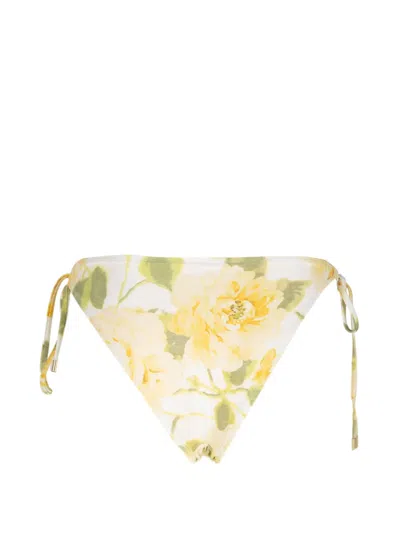 ESSENTIAL STRING FLORAL-PRINT BIKINI BOTTOMS
