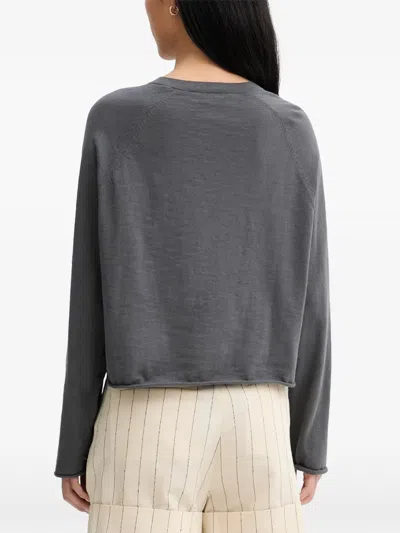 RAGLAN-SLEEVE BUTTON-UP CARDIGAN