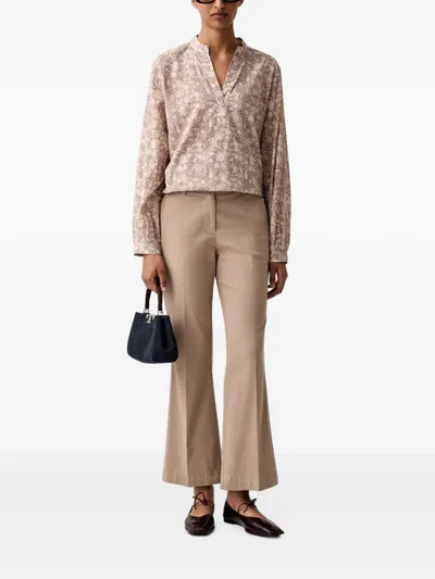 FLORAL-PRINT LONG-SLEEVE TOP