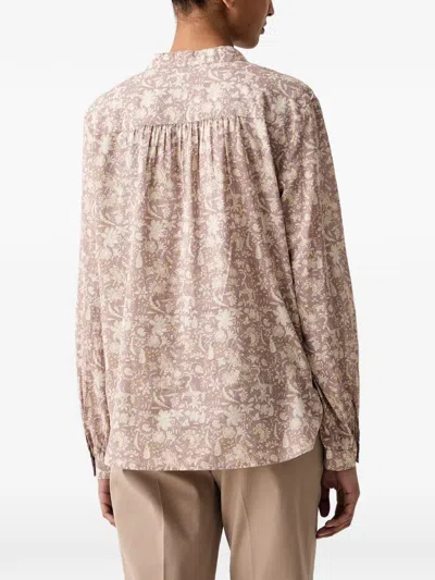 FLORAL-PRINT LONG-SLEEVE TOP