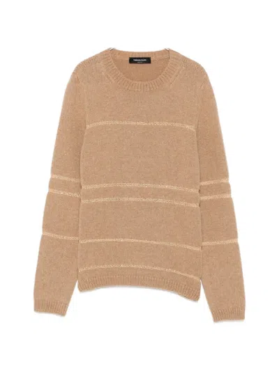 STRIPE-DETAIL CREW-NECK SWEATER