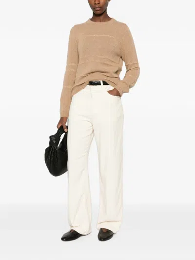 STRIPE-DETAIL CREW-NECK SWEATER