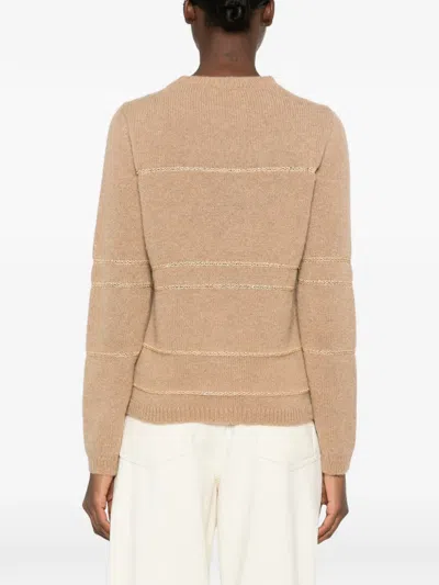 STRIPE-DETAIL CREW-NECK SWEATER