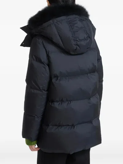 FUR-TRIM HOODED DOWN JACKET