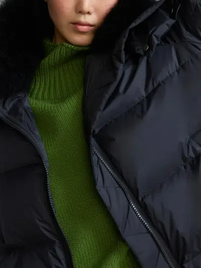 FUR-TRIM HOODED DOWN JACKET