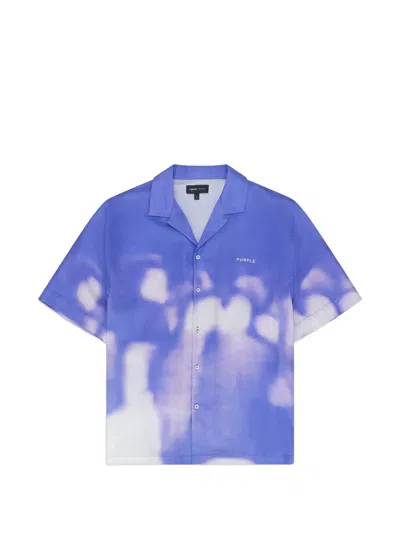 BLEACHED-EFFECT SHORT-SLEEVED SHIRT