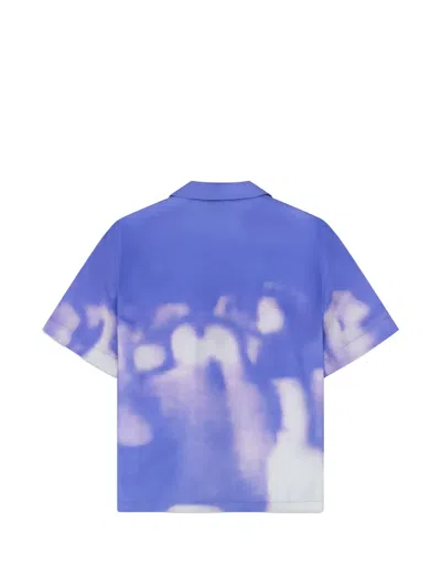 BLEACHED-EFFECT SHORT-SLEEVED SHIRT