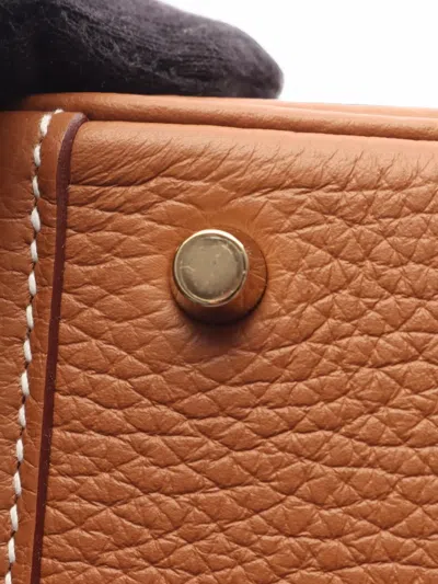 Pre-owned Hermes Mini Lindy Shoulder Bag In Brown
