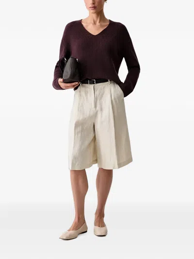 RIBBED V-NECK SWEATER