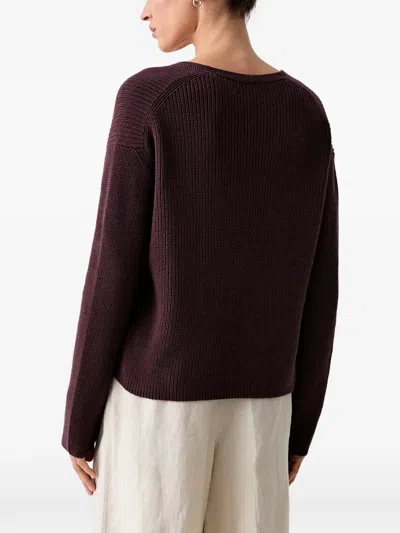 RIBBED V-NECK SWEATER