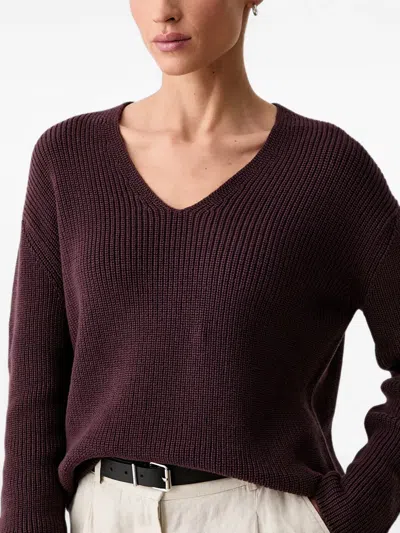 RIBBED V-NECK SWEATER