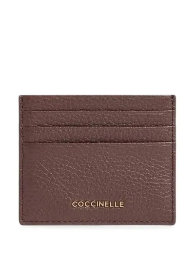 METALLIC SMALL LEATHER CARD HOLDER