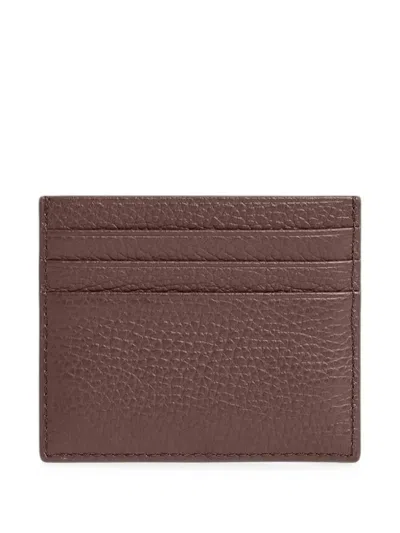 METALLIC SMALL LEATHER CARD HOLDER