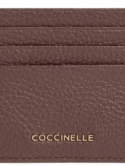 METALLIC SMALL LEATHER CARD HOLDER