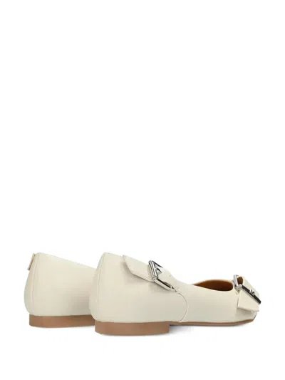 TAMI BUCKLE-DETAIL POINTED-TOE BALLET FLATS