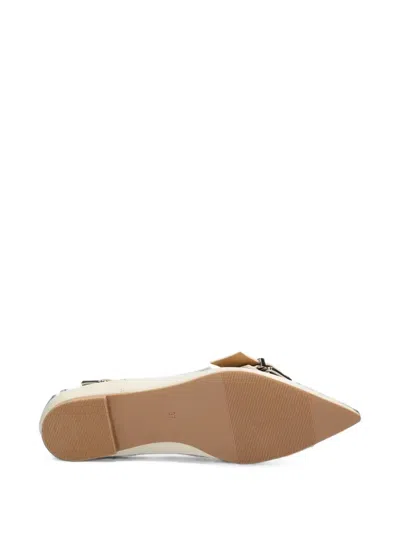 TAMI BUCKLE-DETAIL POINTED-TOE BALLET FLATS