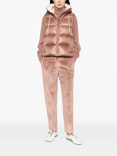 QUILTED HOODED PUFFER GILET