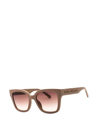 Marc Jacobs Rectangle-frame Sunglasses In Brown