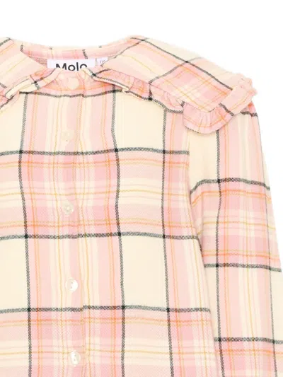 ROLANDA RUFFLED-COLLAR CHECKED SHIRT