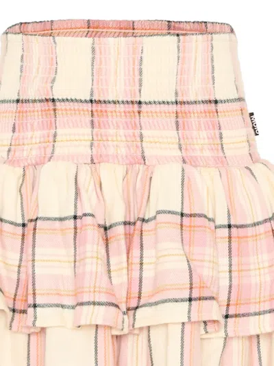 BONITA CHECK-PATTERN RUFFLED SKIRT