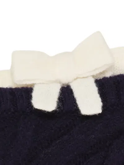 BOW-DETAIL CABLE-KNIT SWEATER