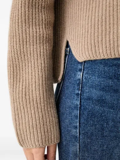 RIBBED-KNIT BOAT-NECK SWEATER