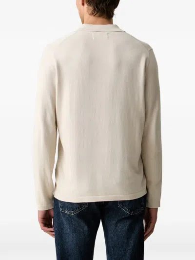 LOGO-EMBROIDERED FINE-KNIT V-NECK TOP