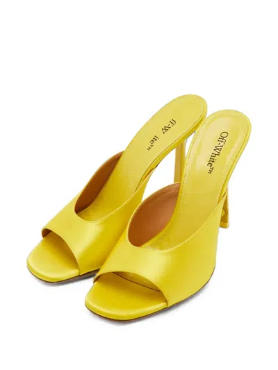Pre-owned Off-white Pop Pearl Sandals In Yellow