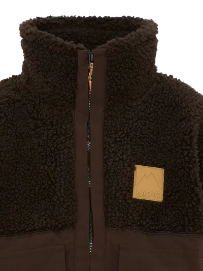 FLEECE-PANELLED ZIP-UP JACKET