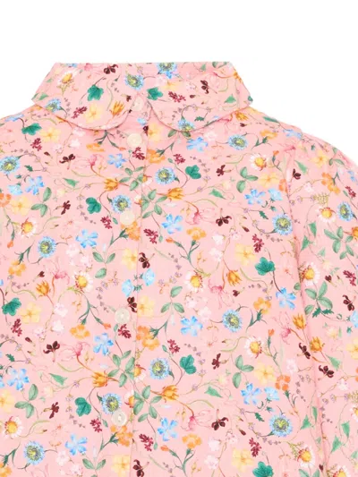 RINE FLORAL-PRINT PETER PAN COLLAR SHIRT