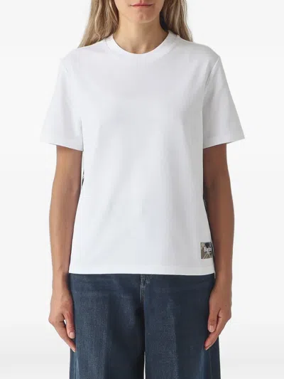 TARTAN-PANEL LOGO-PATCH T-SHIRT