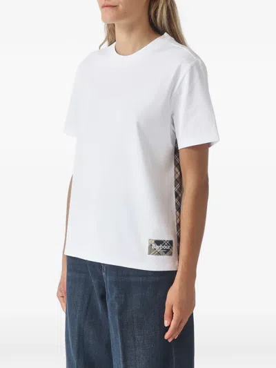 TARTAN-PANEL LOGO-PATCH T-SHIRT