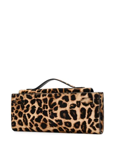 DASH LEOPARD-PRINT CALF HAIR CLUTCH BAG