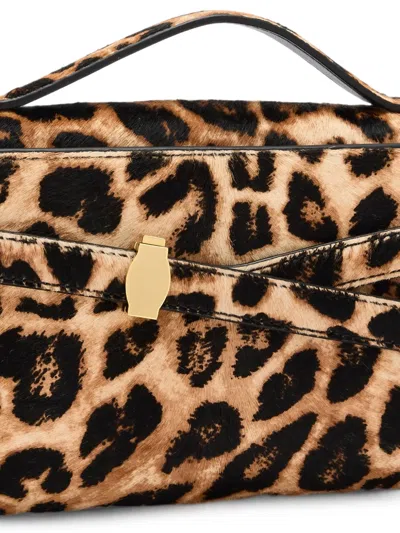 DASH LEOPARD-PRINT CALF HAIR CLUTCH BAG