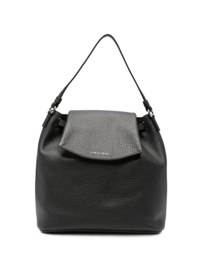 GRAINY LEATHER SHOULDER BAG