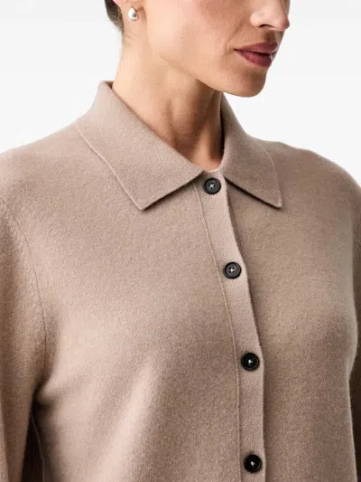 BUTTON-UP LONG-SLEEVE POLO CARDIGAN