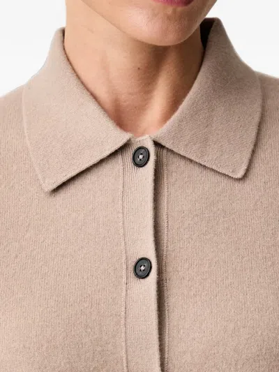 BUTTON-UP LONG-SLEEVE POLO CARDIGAN