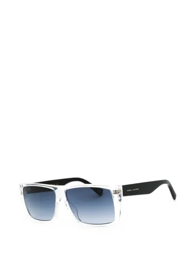 Marc Jacobs Marc Icon Rectangle-frame Sunglasses In Blue