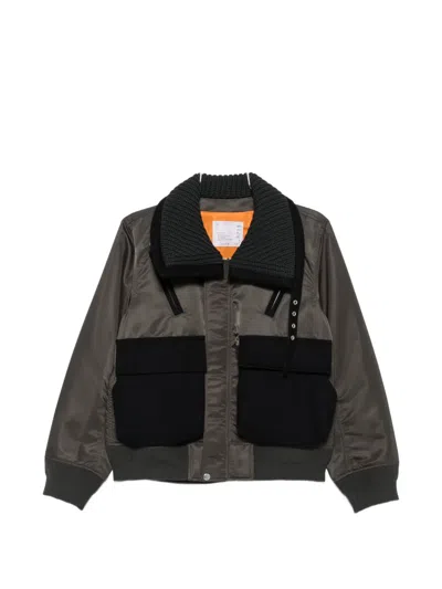 BUCKLE-COLLAR PANELLED JACKET