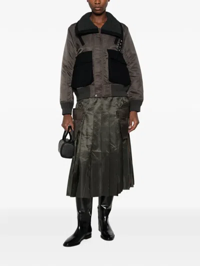 BUCKLE-COLLAR PANELLED JACKET