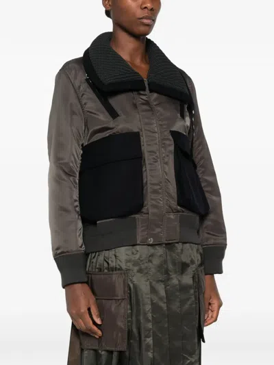 BUCKLE-COLLAR PANELLED JACKET
