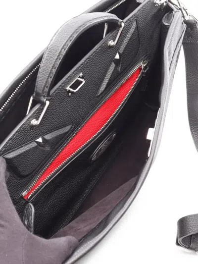 Pre-owned Fendi 2010s Peekaboo Selleria Satchel Bag In Black