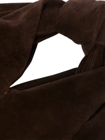 HELGA KNOT-DETAIL SUEDE TOTE BAG