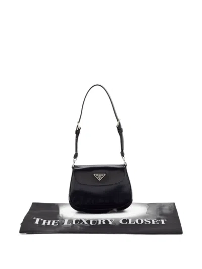 Pre-owned Prada Cleo Flap Mini Bag In Black