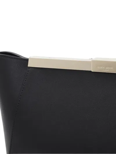 LOGO-ENGRAVED FRAME CLUTCH BAG