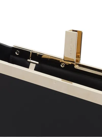 LOGO-ENGRAVED FRAME CLUTCH BAG
