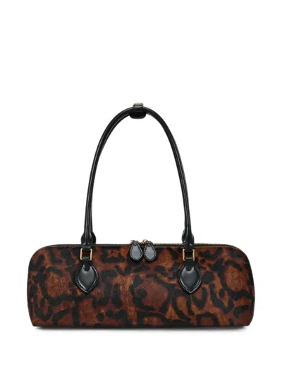 LEOPARD-PRINT BAGUETTE SHOULDER BAG