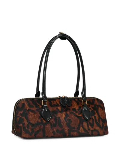 LEOPARD-PRINT BAGUETTE SHOULDER BAG