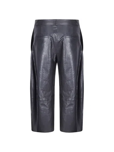 CROPPED LEATHER TROUSERS