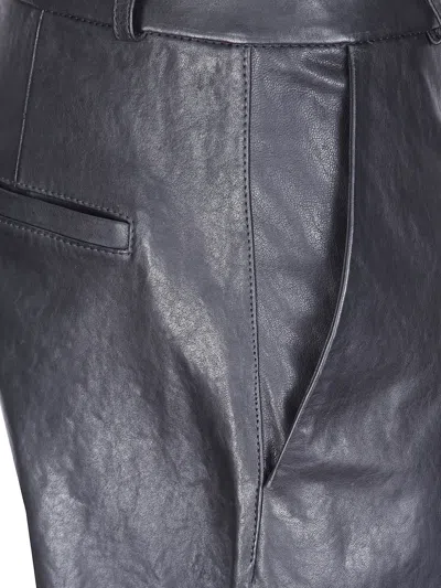 CROPPED LEATHER TROUSERS